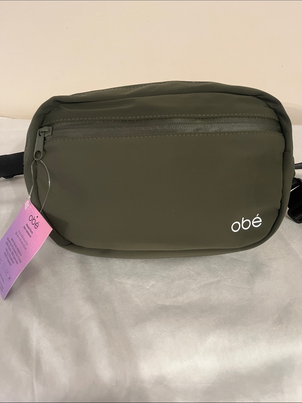 OBE Olive Green Fitness adjustable Waist-pack Fanny pack new w tag